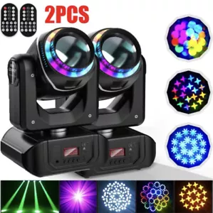 2 x 150 W testa mobile luci LED RGBW fascio Gobo palco luce spot discoteca DMX 18 prisma - Foto 1 di 1