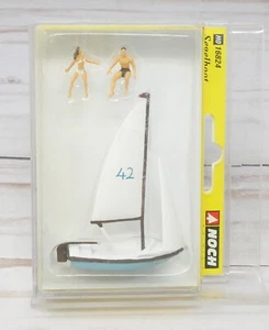 Noch Mini-Figures 16824, Sailing Boat with Two Figures, Sail Boat, HO Scale - Picture 1 of 2
