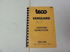 Teco Vanguard Aerial Device Operating Instructions Manual 3-77 - Picture 1 of 4