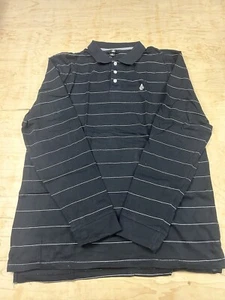 Volcom Collectable Long Sleeve Striped Polo - Size L - Picture 1 of 5