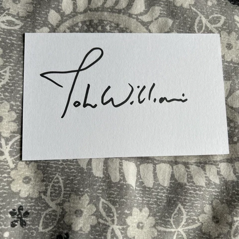 SIGNED Star Wars John Williams Jaws Jurassic Park  ET Autograph 6x4 Cover
