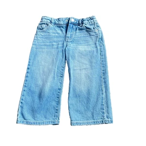 Cat and Jack Girls Wide Leg Adjustable Waist Light Wash Jeans size 5 - Picture 1 of 5