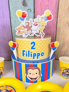 Torta Scenografica per Compleanno Tema George – Decorazione Festa - Foto 1 di 5