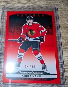 2022-23 Parkhurst Champions Kirby Dach Red Variant #/51 Chicago Blackhawks - Picture 1 of 2