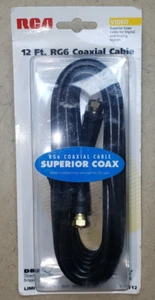 RCA 12' ft. Cable coaxial de video Feet tipo RG6 VH612 nuevo y sellado - Imagen 1 de 3