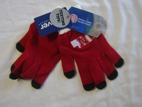 NCAA Men's Gloves - Nebraska Cornhuskers NWT ONE SIZE RED Cover