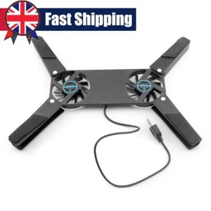 Coussin de Refroidissement Ordinateur Portable Alimenté USB avec 2 Ventilateurs Coussin de Refroidissement Pliable pour Ordinateur Portable - Photo 1/5