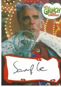 Tarjeta de autógrafo The Grinch Stole X-mas Jeffrey Tambor BA4 MUESTRA en negro - Imagen 1 de 2