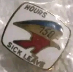 Vintage Collectible Pin: USPS 750 Hours Sick Leave Award Post Office - Picture 1 of 2