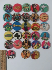HEROES & VILLAINS Marvel Comics Buttons Badge Pin Back Vintage 1986 Your Choice - Picture 1 of 85