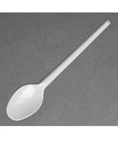 Plastic White Tea Spoons, 100 Per Pack,disposable/reusable  - Picture 1 of 6