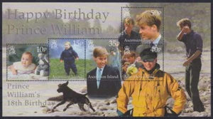 F-EX53088 ASCENSION IS MNH 2000 ROYAL FAMILY 18th BIRTHDAY PRINCE WILLIAM. - Picture 1 of 1