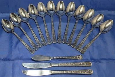 Vintage Interpur Japan Florenz 8-Petal Stainless Flatware Multiples Available - Image 1 of 4