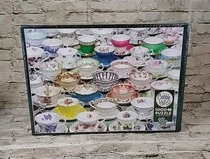 Cobble Hill 1000 Piece Teacups Puzzle Random Cut W/ Poster 80034 - Picture 1 of 4