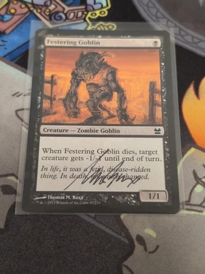 1x Signed Festering Goblin Magic The Gathering Common - Image 1 of 2