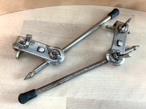 Leedy Ludwig Hoop Clamp Bass Kick Drum SPUR LEG Spike Assembly Lot of 2x 40s Vtg - Picture 1 of 8