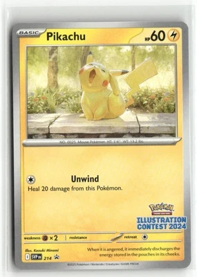 Pikachu 214 Illustration Contest 2024 Scarlet & Violet Promo Pokemon TCG NM - Image 1 of 2