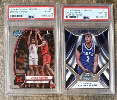 Bowman Chrome U Campus Icons Cooper Flagg PSA 10 POP 3📈Dylan Harper PSA 10 - Изображение 1 из 4