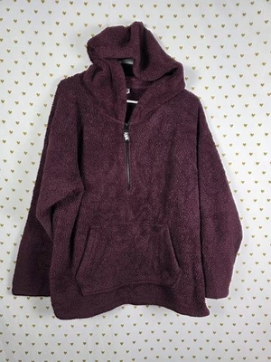 Victorias Secret Rosa Oso de Peluche Difuso Cálido Cuarto Cremallera Sudadera con Capucha Chaqueta Abrigo GRANDE Foto 1 de 4