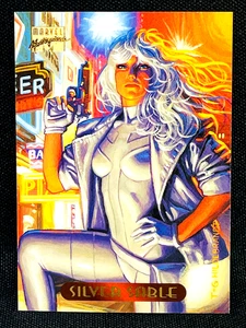 1994 Fleer Marvel Masterpieces - SILVER SABLE #110 - Marvel Comics Trading Card - Picture 1 of 2