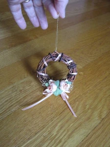 Mini corona vintage vid flores melocotón 3" años 80 redonda ENVÍO GRATUITO - Imagen 1 de 12