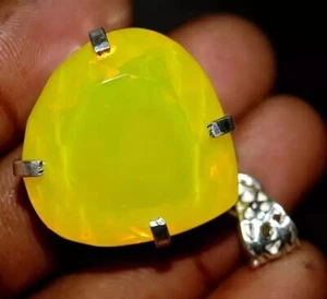 Zertifizierter 93,65 ct natürlicher Opal Birnenschliff 925 massiv Silber Anhänger loser Edelstein - Bild 1 von 6