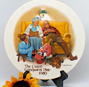 Plato coleccionable Csatari Bedtime Story Grandparent Knowles, 1980 ¡ENVÍO GRATUITO! - Imagen 1 de 4