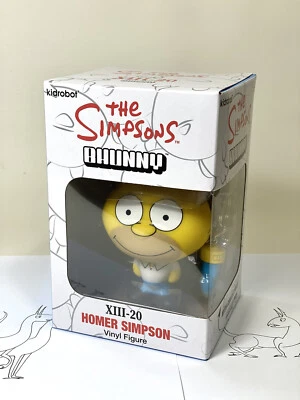 Figura Vinilo Kidrobot Los Simpson Homer Bhunny 4" con Pata XIII-20 ¡Nueva! Foto 1 de 4