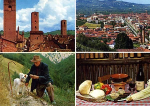 CUNEO ALBA CARTOLINA POSTCARD CARTE POSTALE - Picture 1 of 1