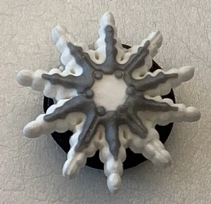 10 Point Snowflake - AUTHENTIC JIBBITZ SHOE CHARM FIT CROCS HOLES - Picture 1 of 3