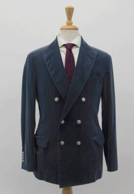 Abrigo deportivo de pana DB 50/40 EE. UU. A252 NUEVO CON ETIQUETAS $5250 Brunello Cucinelli mezcla de cachemir Foto 1 de 4