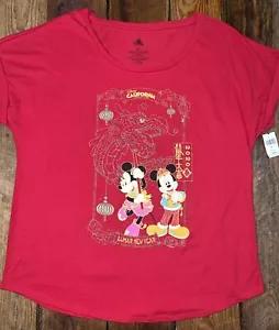 Disney California Adventure Chinese Lunar New Year XL Women Shirt 2020 Mickey - Picture 1 of 11