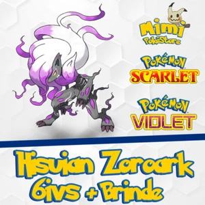 Hisuian Zoroark oder Hisui Zorua glänzend 6IVs - Pokemon scharlachrot & violett - Bild 1 von 1