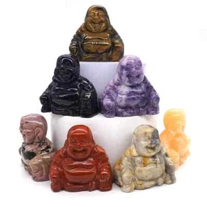 Buddha Statue Natural Healing Crystal Reiki Chakra Spiritual Home Lucky Decor - Picture 1 of 30