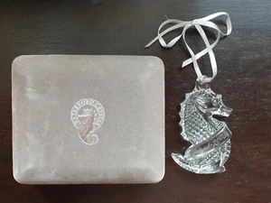 Gorgeous WATERFORD CRYSTAL SEAHORSE Christmas ORNAMENT w/ BOX Ireland 2003 - Picture 1 of 7