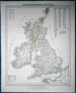 Mapa Sohr Berghaus 1848 Gran Bretaña e Irlanda, #56 - Imagen 1 de 1