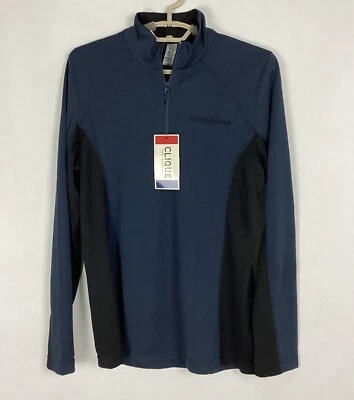 Nuevo Pullover Tex Clique Para Mujer Ice Pique Colorblock Media Cremallera Talla M Azul Gris Foto 1 de 4