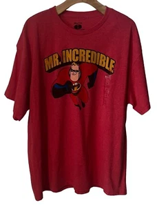 Incredibles Shirt Mens XL Disney Red Graphics Super Heroes T Shirt Tee Pixar NEW - Picture 1 of 8
