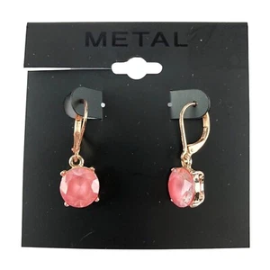 Pendientes de Metal Kohl's Rosa Circonita Cúbica Tono Cobre - Imagen 1 de 3