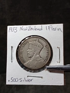 ๐1933 NEW ZEALAND, 1 FLORIN -Xf++ Choice A/128 - Picture 1 of 3