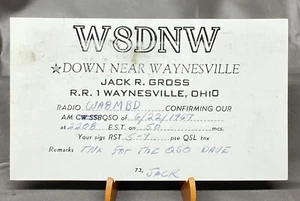 Vintage 1967 QSL Karte CB Amateurfunk W8DNW Waynesville, Ohio - Bild 1 von 5