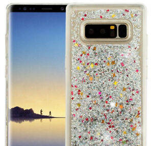 for Samsung Galaxy Note 8 - Hard TPU Rubber Floating Liquid Waterfall Case Cover