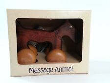 Rare Retro Vintage 1984 Wood Massage Roller Dog Animal By Matrix Original Box