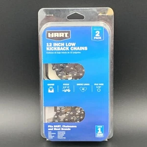Hart 2er-Pack 12 Zoll niedriger Rückschlag Ersatzketten 0,043 Ga 3/8" Teilung 45 Glieder - Bild 1 von 4