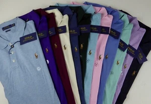 Camisa polo Polo Ralph Lauren SS tacto suave 100 % algodón con flequillo múltiple $85- $98 nuevo con etiquetas - Imagen 1 de 48
