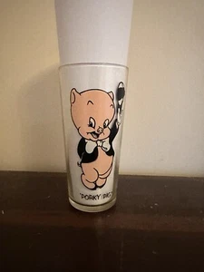 PORKY PIG Looney Tunes Pepsi Collector Series Glass Vintage 1973* - Picture 1 of 1