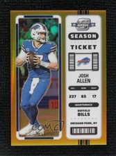 2022 Panini Contenders Optic Season Ticket Gold Prizm 9/10 Josh Allen #6
