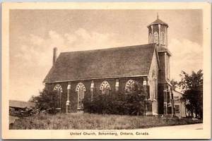 Postcard Schomberg Ontario c1920s United Church York Region by Evans *as is* - Picture 1 of 2