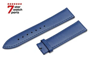 For CITIZEN Watch NAVY BLUE Smooth Leather Flat Strap Band Buckle Clasp - Picture 1 of 6