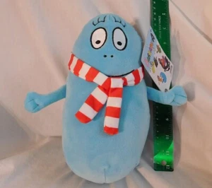 New 9" Blue Barbabright Plush Barbapapa Giochi Preziosi Red White Scarf Inventor - Picture 1 of 16